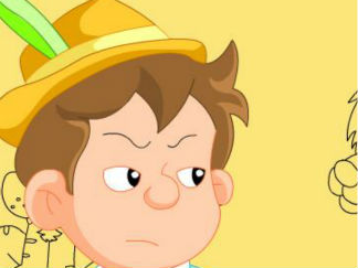 小孩与画的狮子