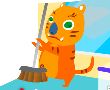 可爱猫整理房间