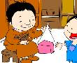 小男孩妈妈和奶奶
