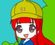 六一女孩填色5
