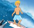 海洋冲浪男孩