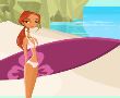 美女冲浪