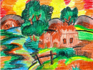 小房子水彩画图集