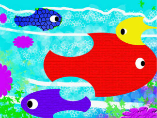 鱼的水彩画图集