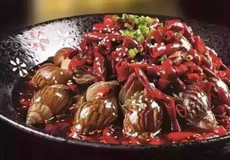 蜗牛（田螺）毛血旺的做法，味道比较赞