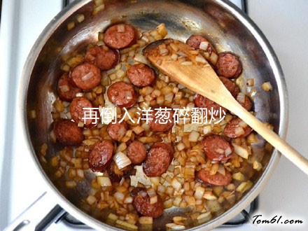 芝士菠菜香肠意大利面图片2