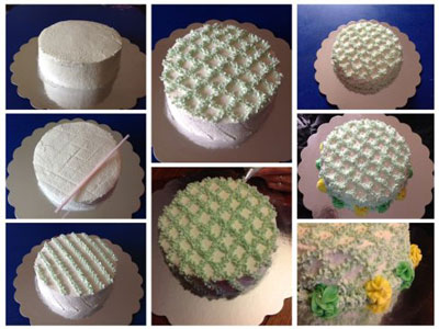 清新淡雅的裱花蛋糕成品与制作步骤图图片2