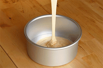 【烤蛋糕】倒入模具