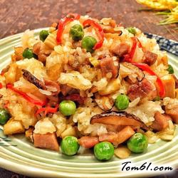 炒糯米饭的做法