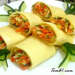 三丝蛋米卷的做法