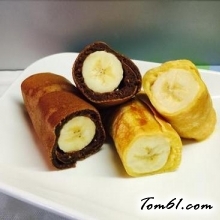 双色蛋糕香蕉卷的做法