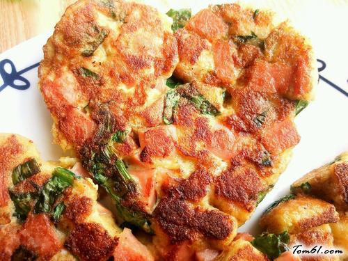 【吐司火腿爱心饼】