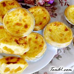 黄桃果肉夹心蛋挞的做法