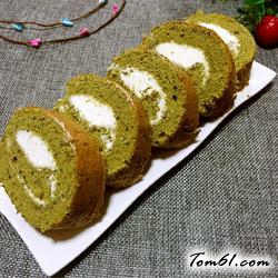 抹茶奶油蛋糕卷的做法2