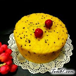 南瓜发糕（芝麻版）的做法