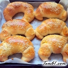 全麦牛角豆沙餐包的做法