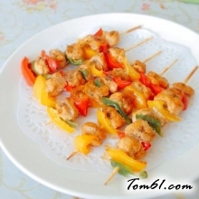 彩椒烤肉串的做法