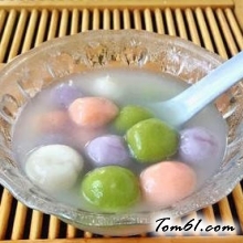 花生芝麻馅彩色汤圆的做法