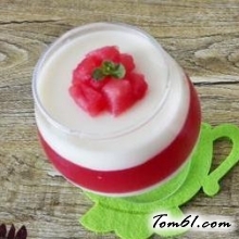 西瓜牛奶布丁的做法