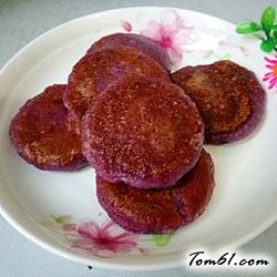 紫薯糯米饼的做法