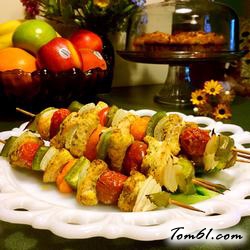 火鸡肉烤串的做法