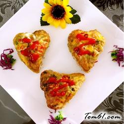 口蘑培根蛋饼的做法