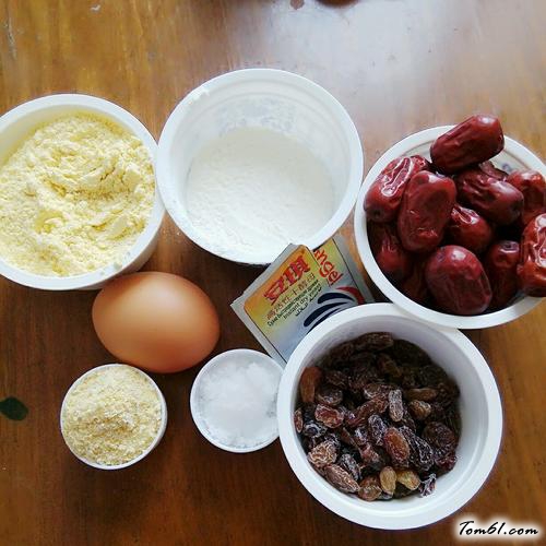 【烫面玉米发糕】