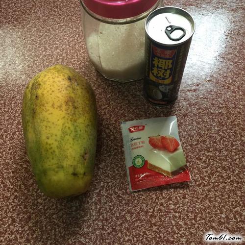 【木瓜椰汁冻】