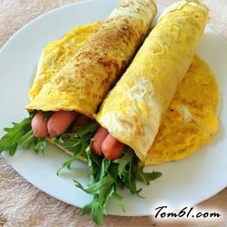 火腿肠鸡蛋卷饼的做法