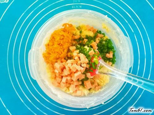 【香葱火腿肉松咸饼干】