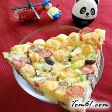 馒头丁鸡蛋饼的做法