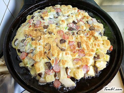 【馒头丁鸡蛋饼】