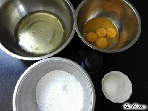 【原味大米戚风蛋糕】