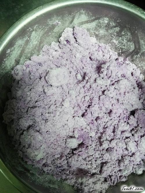 【糯米紫薯饼】