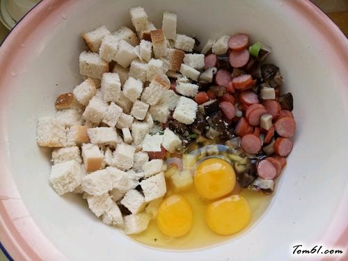 【馒头丁鸡蛋饼】