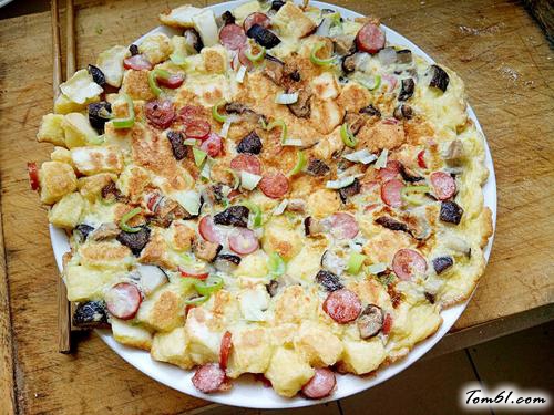 【馒头丁鸡蛋饼】