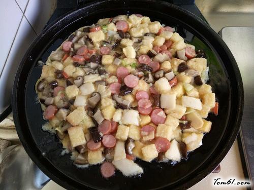 【馒头丁鸡蛋饼】