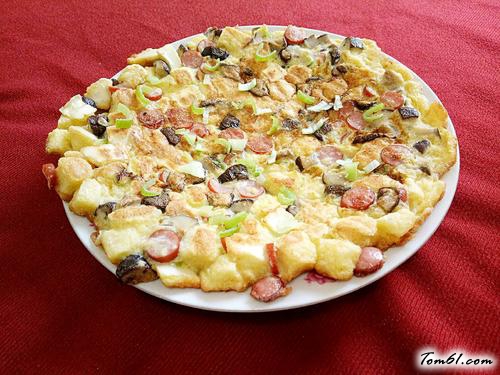 【馒头丁鸡蛋饼】