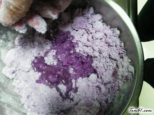 【糯米紫薯饼】