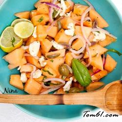 哈密瓜色拉的做法