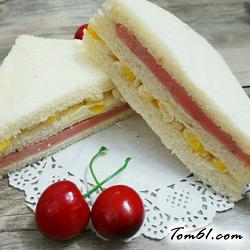 玉米火腿三明治的做法