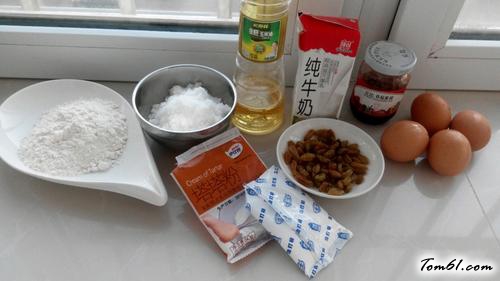 【葡萄干果酱蛋糕卷】