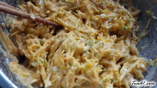 【南瓜丝鸡蛋饼】