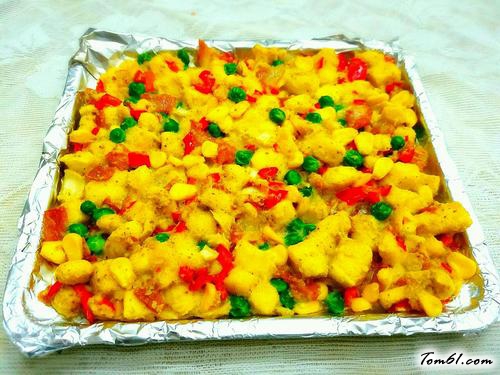 【鸡蛋烤馒头丁】