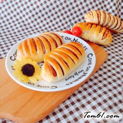 全麦豆沙面包卷的做法