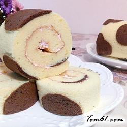 奶牛花纹蛋糕卷的做法