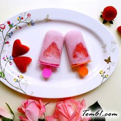 草莓牛奶冰棒的做法