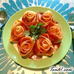 番茄玫瑰花饺的做法