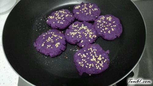 【香煎紫薯饼】