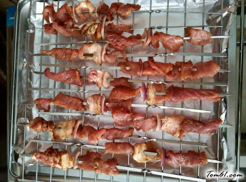 【烤箱烤肉串】